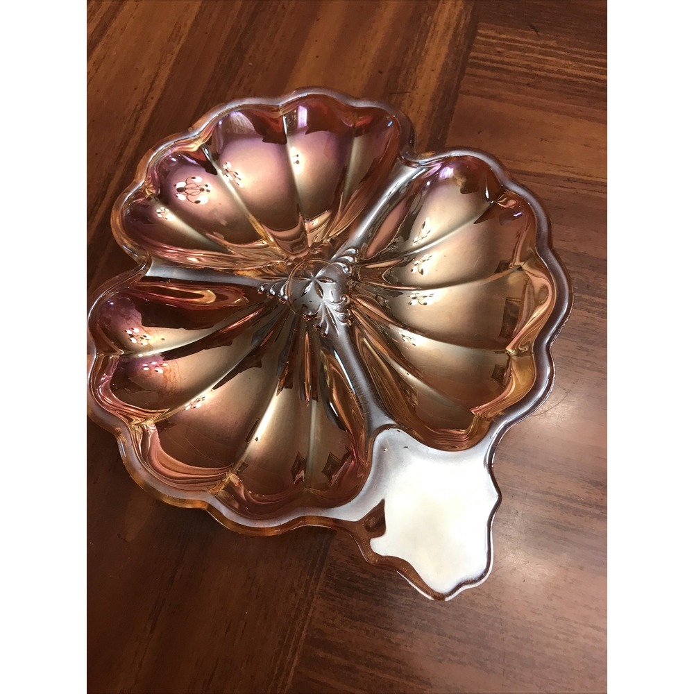 Peach Lusterware‎ 3 Leaf Clover Dish Ashtray
